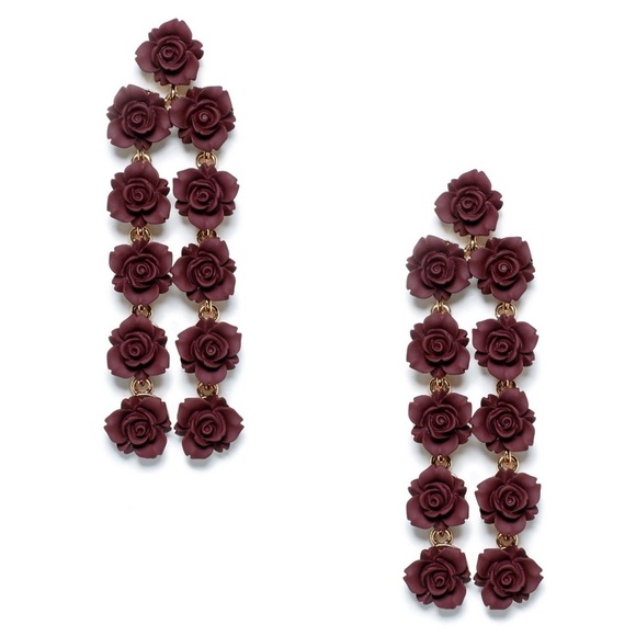 Sole Society Jewelry - Sole Society Senorita Maroon Dangle Earrings